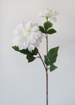 White Real Touch Dahlia Fake Flowers - 23.5" SLK-FSD285-WH