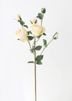 Faux Dried Rose In Cream - 27.5" SLK-FSR571-CR