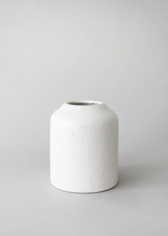 Speckled White Cylinder Vase - 5.75" ACD-97591.00