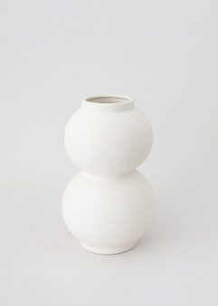 Afloral Matte Ceramic Double Orb Vase - 8" ALI-YOH-DBORB