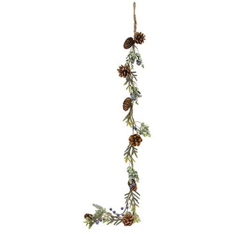 *Dusty Blue Berry And Pine Garland F18228 By CWI Gifts
