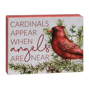 Cardinals Appear Box Sign G113618 By CWI Gifts