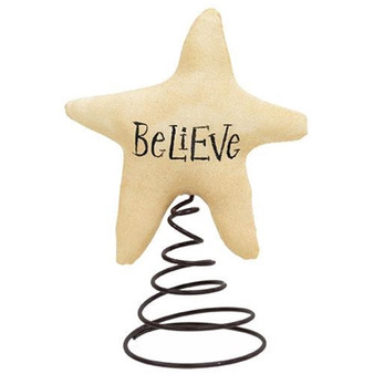 Stuffed Believe Star Tree Topper G91100