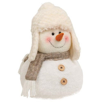Cozy Cream Snowman Sitter GADC4346 By CWI Gifts