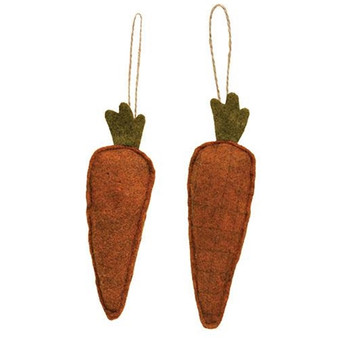 2/Set Primitive Carrot Ornaments GCS38354 By CWI Gifts