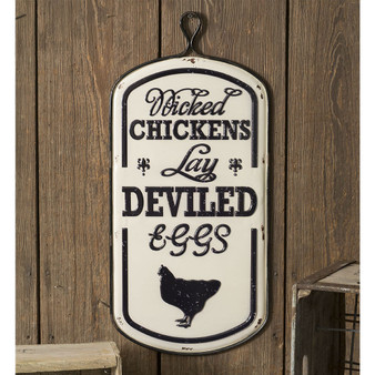 Wicked Chickens Metal Wall Sign 430031