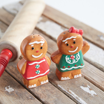Gingerbread Couple Salt & Pepper Shakers 530587