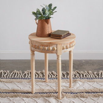 Beaded Round Side Table 770611