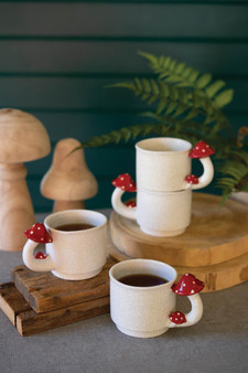 Ceramic Mug - Mushroom (Pack Of 4) (CDV2240)