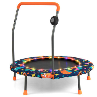36 Inch Mini Trampoline With Colorful Led Lights And Bluetooth Speaker (TW10086)