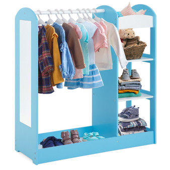 Kids Dress Up Storage With Mirror-Blue (TP10021BL)