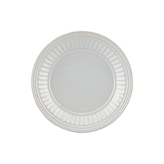 French Perle Groove Dove Grey Dinnerware Dessert Plate (855560)