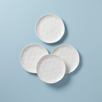 Bay Colors Dinnerware Accent Plates Set Of 4, White (894670)