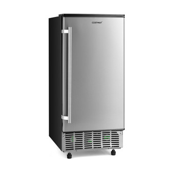 Free-Standing Built-In Ice Maker With 80Lbs Per Day-Silver (FP10242-SL)