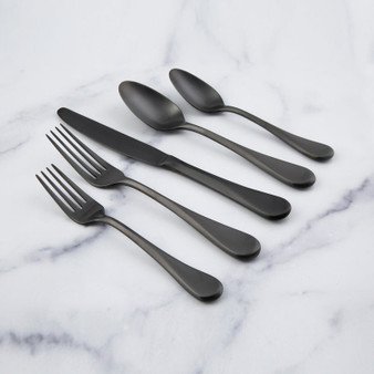 Eloquence Pvd Black Satin 18/10 20-Piece Flatware Set (510220CPG12DS)