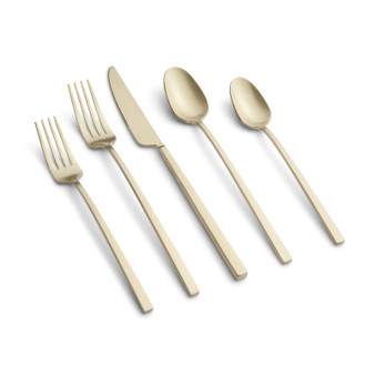 Damaris Pvd Copper Satin 18/0 20-Piece Flatware Set (513820CKW12R)