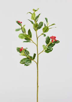 Artificial Winter Holly And Berry Branch - 31" WIN-95231-RD