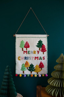Felt Merry Christmas Door Hanger (NKF1089)