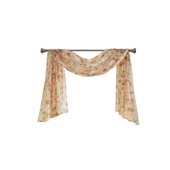 Simone Printed Floral Voile Sheer Scarf MP40-8122