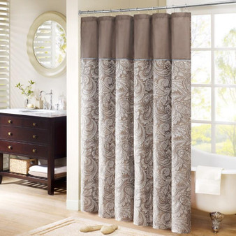 100% Polyester Faux Silk Shower Curtain - Blue MP70-224