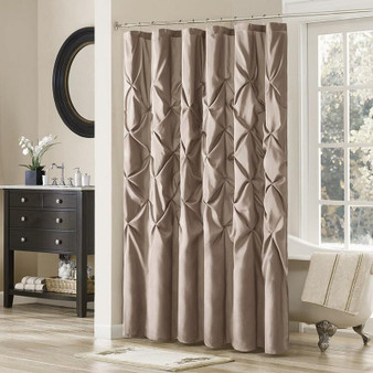 Faux Silk Shower Curtain - Taupe MP70-438