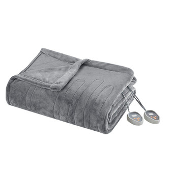 100% Polyester Solid Microlight To Solid Microlight Heated Blanket - Twin BR54-0513