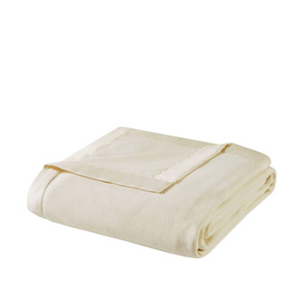 100% Polyester Knitted Micro Fleece Blanket W/ 2" Matte Satin Binding - Twin BL51-0515