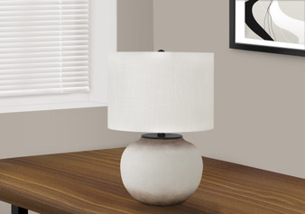 21"H Modern Cream Ceramic Table Lamp - Ivory/Cream Shade (I 9722)