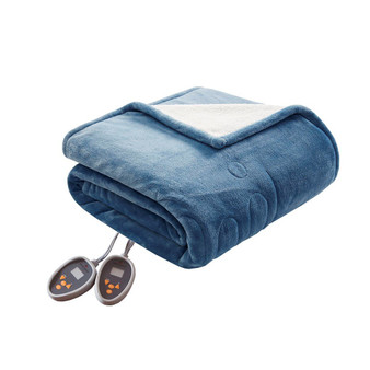 100% Polyester Solid Knitted Microlight Heated Blanket - Queen WR54-1745