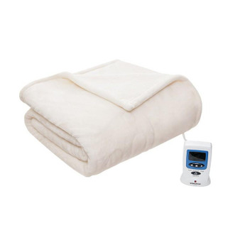 100% Polyester Solid Knitted Microlight Heated Blanket - Twin WR54-1763