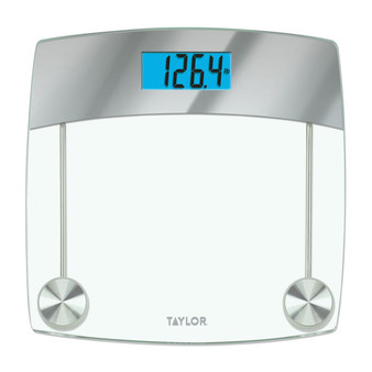 Digital Glass Bathroom Scale With Stainless Steel Accents, 440-Lb. Capacity (TAP75244192)