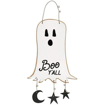 Boo Y'All Ghost Moon & Stars Hanger G37259