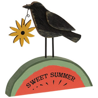 Sweet Summer Crow & Watermelon Sitter G37613