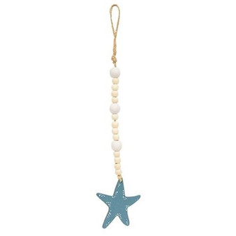 Wooden Beaded Starfish Ornament G37690