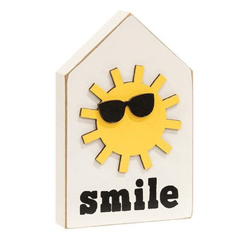 Smile Sunshine With Sunglasses Block Sitter G37709