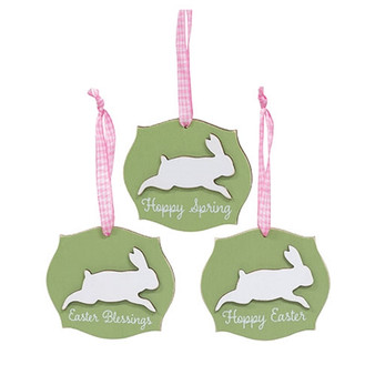 Hoppy Easter Bunny Blessings Ornament 3 Assorted (Pack Of 3) G37723