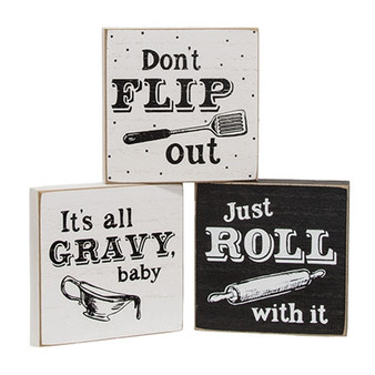 It's All Gravy Square Block 3 Assorted (Pack Of 3) G37769