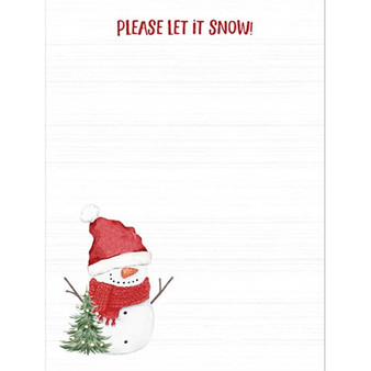 Please Let It Snow! Snowman Notepad G55059