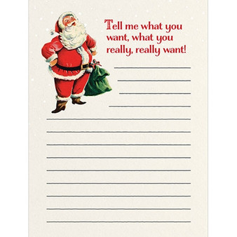 Tell Me What You Want Santa Notepad G55064