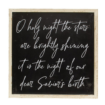 O Holy Night Script Wooden Sign G65337