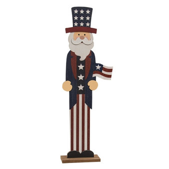 Patriotic Uncle Sam Wooden Stand G91161