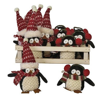 Plush Penguin Ornament 2 Assorted (Pack Of 2) GADC2637