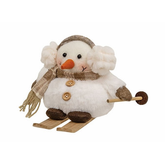Cozy Cream Snowman Skier GADC4347