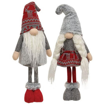 Mr. Or Mrs. Nordic Snowflake Standing Gnome 2 Assorted (Pack Of 2) GADC4365