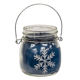 Snowflake 6Oz Jar Candle Twisted Peppermint GB20305