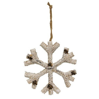 Birch Look Snowflake Hanger 8" GC23432