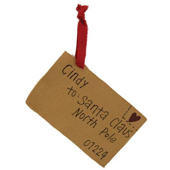 Santa Claus Letter Ornament From Cindy GCS38532