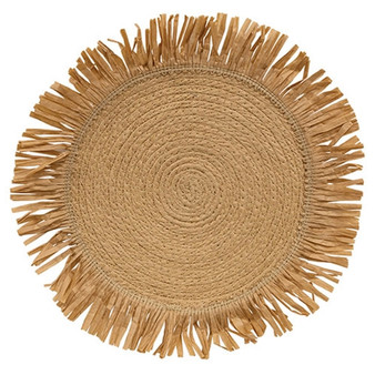 Natural Jute & Dried Grass Candle Mat Large GHAC2406