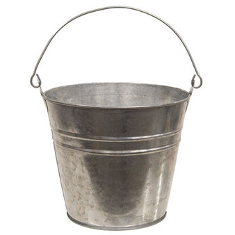 Galvanized Metal Bucket 6.25" Dia X 5.5"H GHAC2419