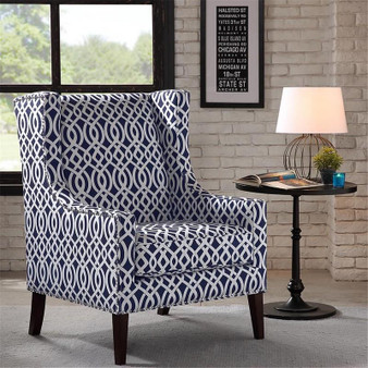 Barton Wing Chair - Navy FPF18-0417